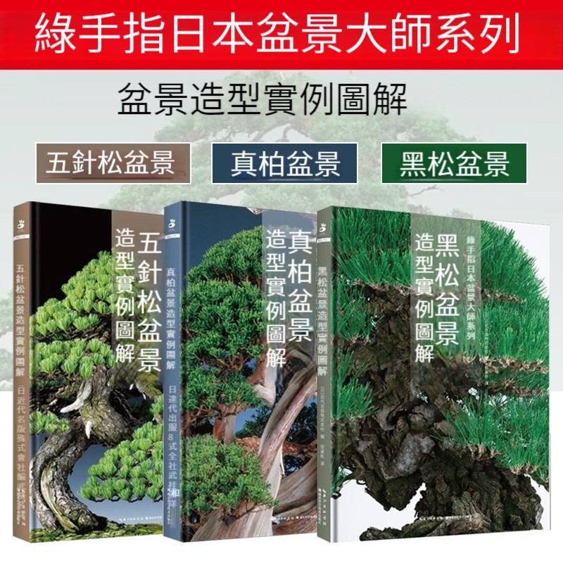 日本各大盆景展獲獎作品：【黑松】+【真柏】+【五針松】