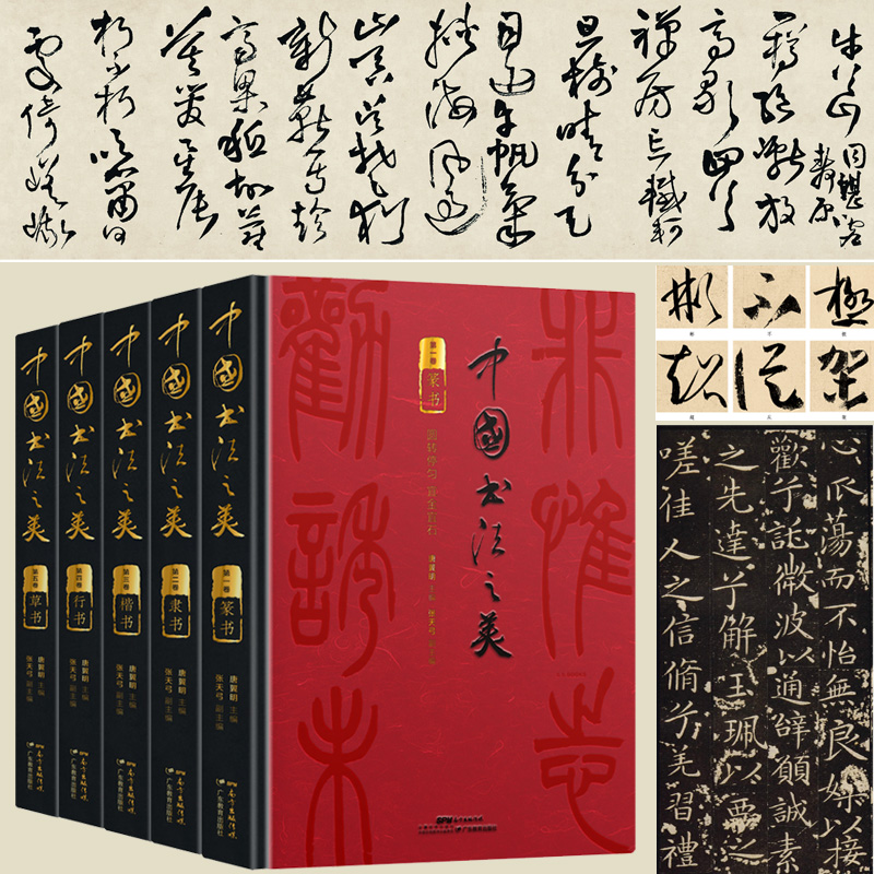 三千年中華書法史【中國書法之美：篆隸楷行草】 （全五卷）