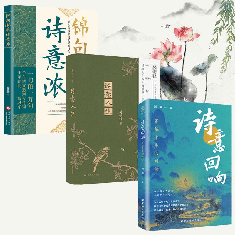 2025新書推薦【詩意迴響:穿越千年的對話+詩意人生+錦句琳瑯詩意濃】全3冊